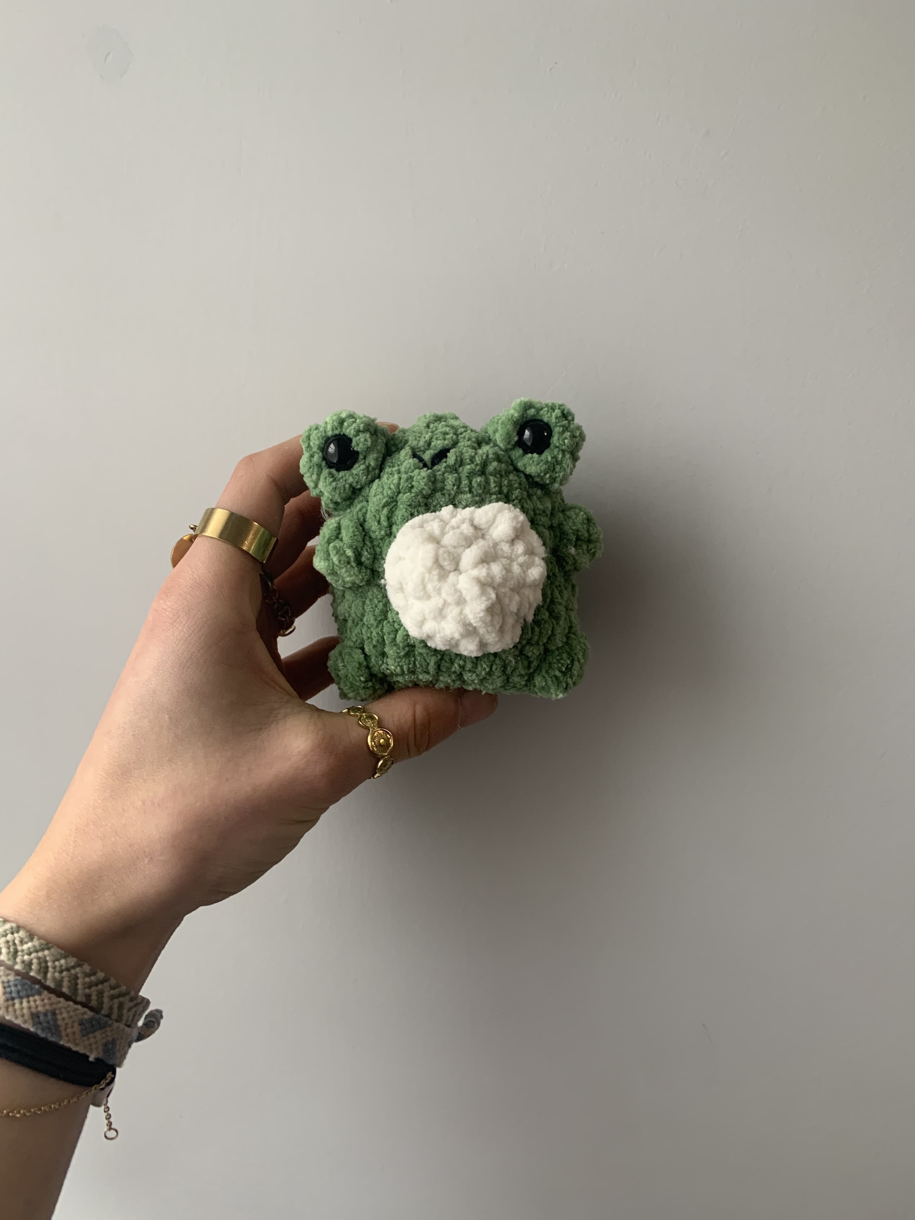 Grenouille verte foncé et blanche