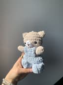 Miniature 2 de la variante Ours marron +salopette bleu 