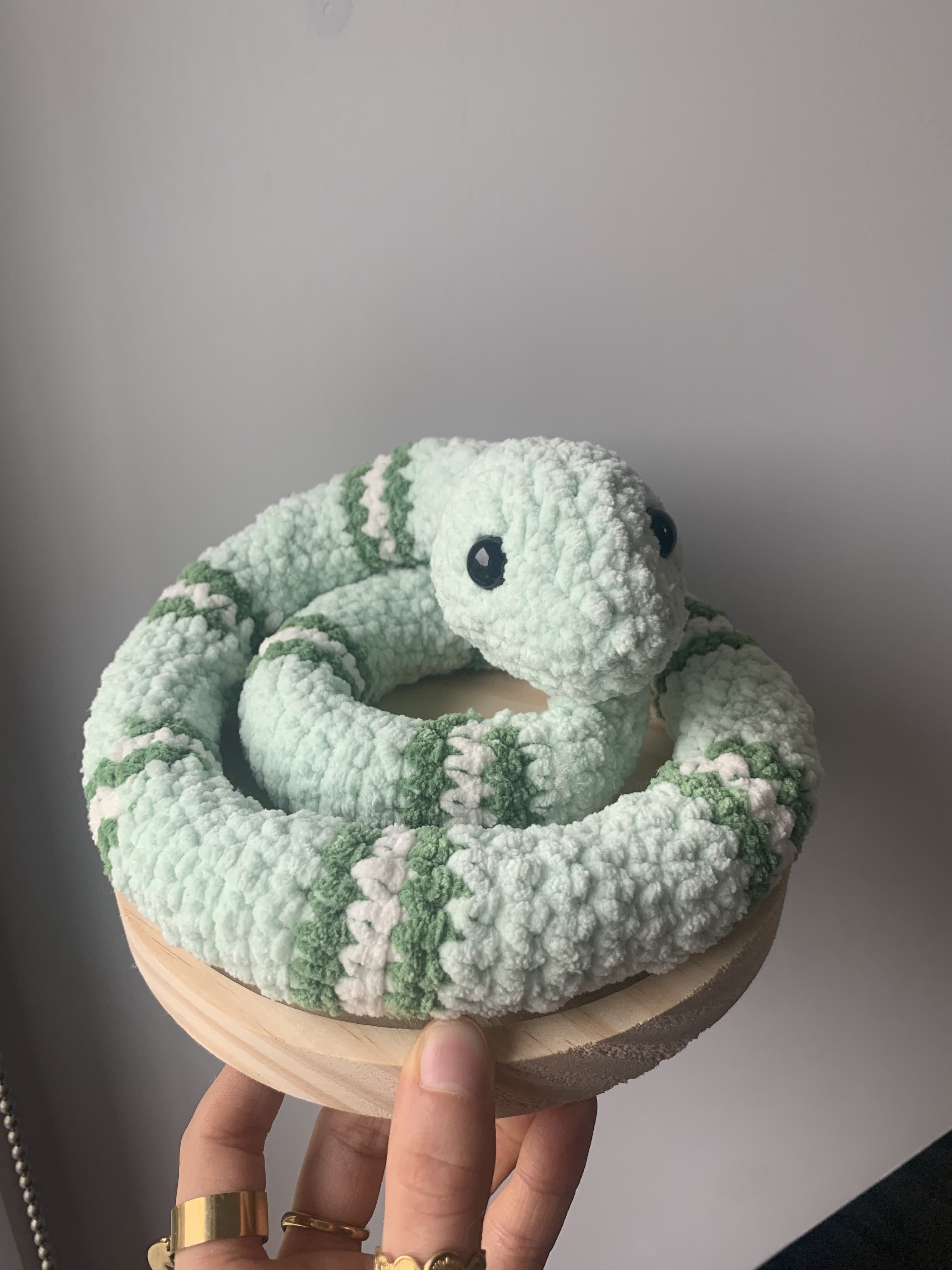 Serpent vert clair et vert foncé